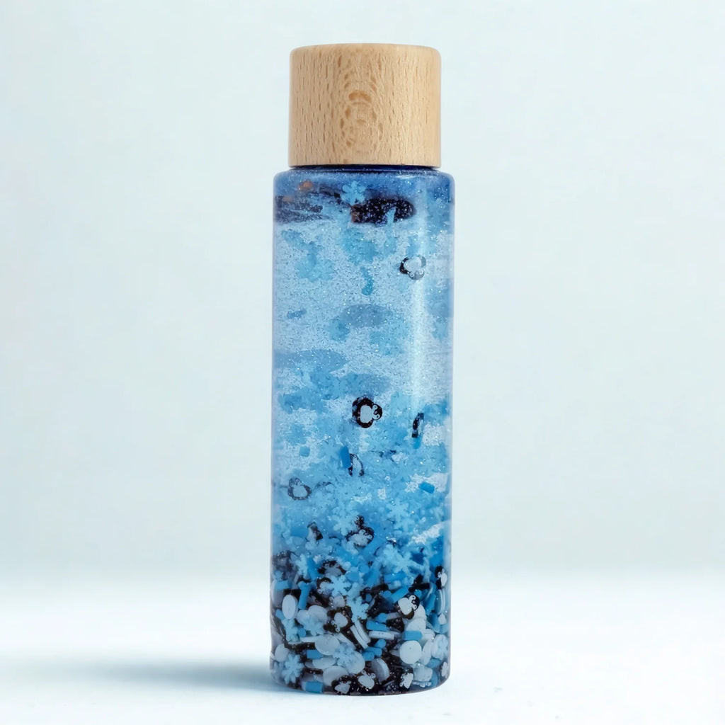 Bouteille Sensorielle Funny Pingouins – Bien Comme Bébé – vue principale