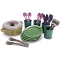 Service Green Bean Dantoy avec casserole, assiettes et couverts